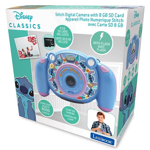 Câmara Fotográfica Digital Starcam® HD Disney Classics Stitch com Cartão SD 8GB- Lexibook - Image 2