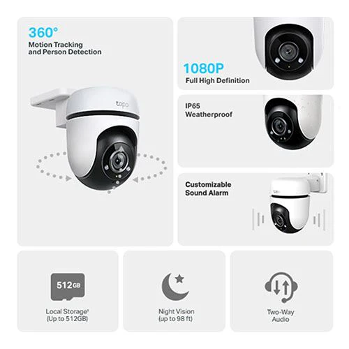 Câmara de Segurança Exterior Wi-Fi TP-Link Tapo C500 com Visão Noturna - FHD 1080 p - Image 2