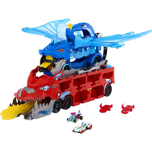 Camião Hot Wheels City Dragão Duplo Transportador - Mattel - Image 2