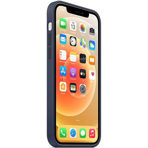 Capa em Silicone Apple com MagSafe para iPhone 12 / iPhone 12 Pro - Azul Profundo - Image 3