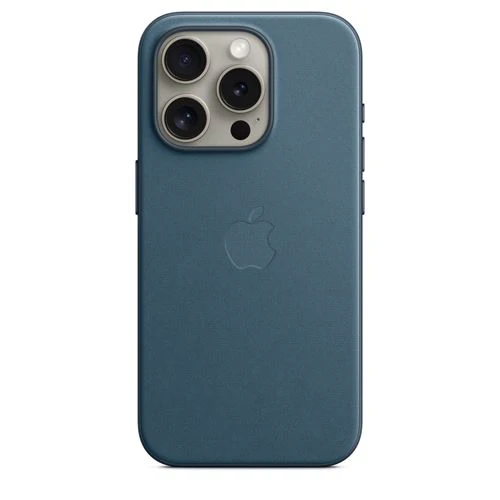 Capa Apple em tecido FineWoven com MagSafe para iPhone 15 Pro - Azul Pacífico