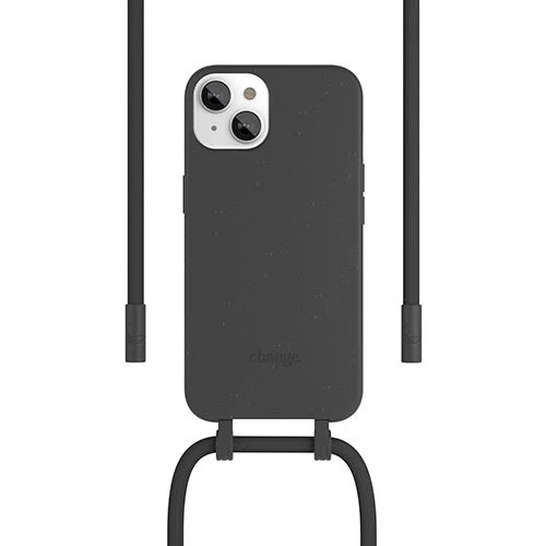 Capa Bio + Cordão Preto Woodcessories para Apple iPhone 14 - Preto - Image 2