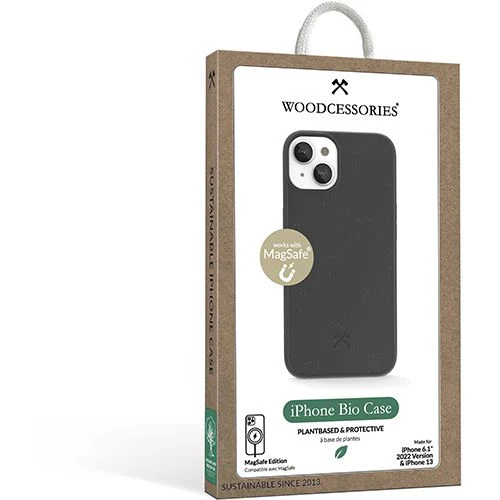 Capa Bio Woodcessories com MagSafe para Apple iPhone 14 - Preto - Image 16