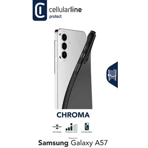 Capa Cellularline Protect Chroma para Samsung Galaxy A57 - Preto - Image 7