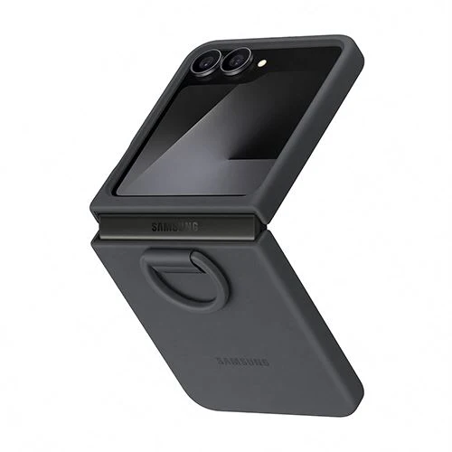 Capa de Silicone Samsung para Z Flip7 FE - Preto