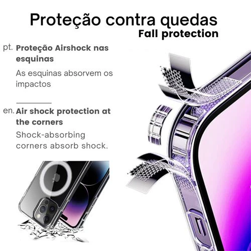 Capa Icoveri com MagSafe para Apple iPhone 15 Pro- Transparente - Image 3