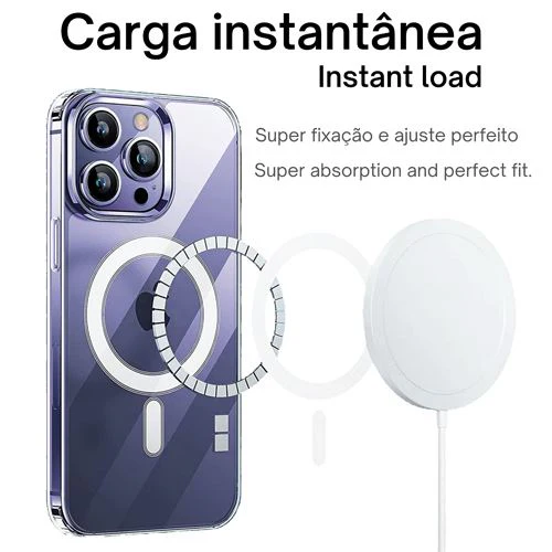 Capa Icoveri com MagSafe para Apple iPhone 15 - Transparente - Image 6