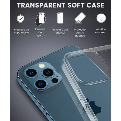Capa Icoveri Slim 0.2 para iPhone 15 Pro- Transparente - Image 2