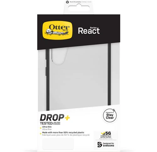 Capa Otterbox React  Antimicrobiana para Samsung Galaxy S23 Plus - Transparente | Preto - Image 5