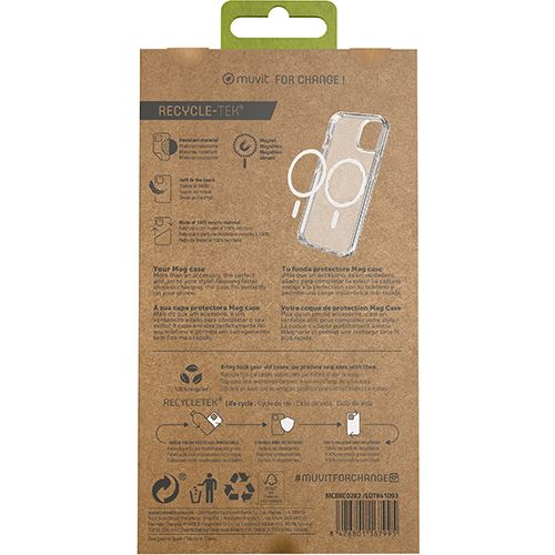 Capa Recycle-Tek Muvit com MagSafe para Apple iPhone 14 Pro - Transparente - Image 5