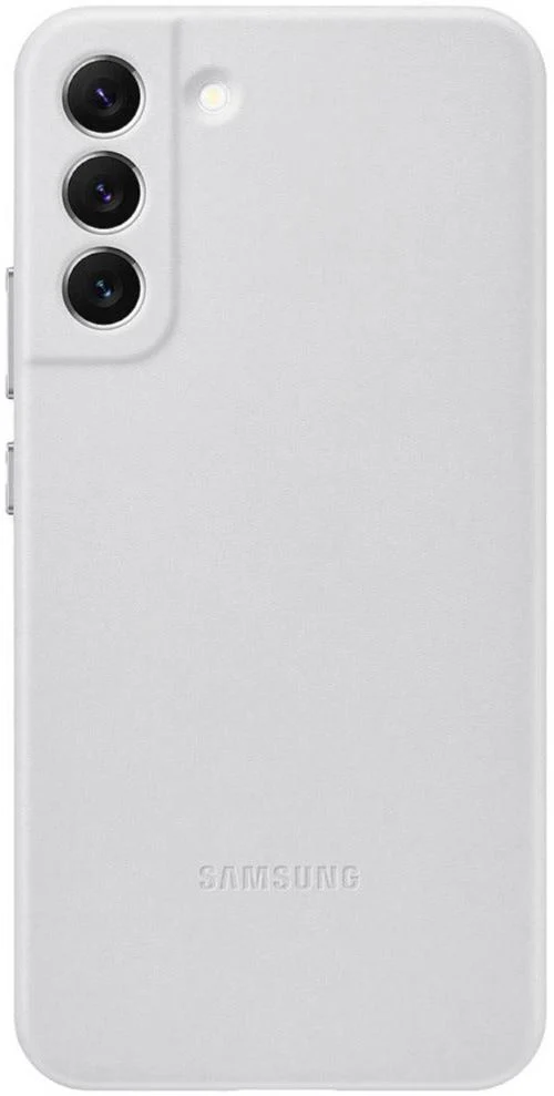 Capa Samsung Galaxy S22 Leather Cover Pele Cinza Clara