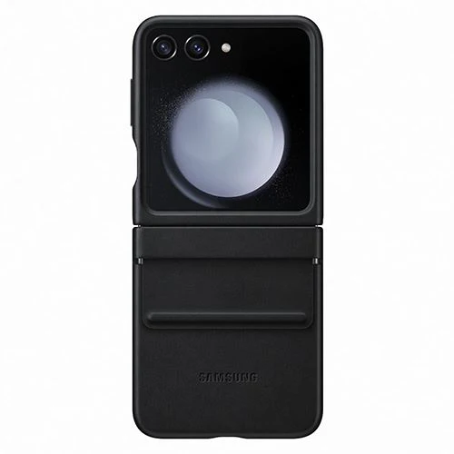 Capa Samsung em Pele Eco Flap para Samsung Z Flip 5 - Preto - Image 3