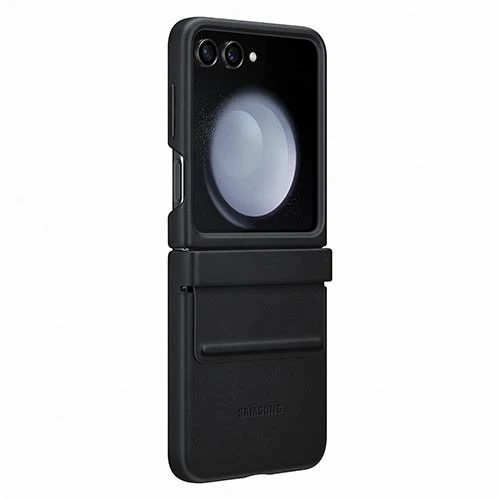 Capa Samsung em Pele Eco Flap para Samsung Z Flip 5 - Preto - Image 4