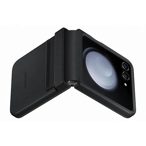 Capa Samsung em Pele Eco Flap para Samsung Z Flip 5 - Preto - Image 5