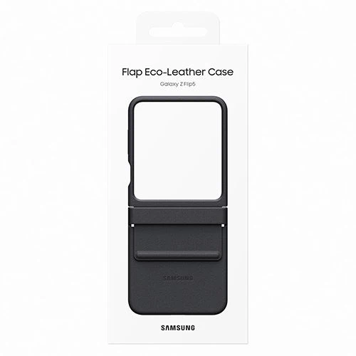 Capa Samsung em Pele Eco Flap para Samsung Z Flip 5 - Preto - Image 7