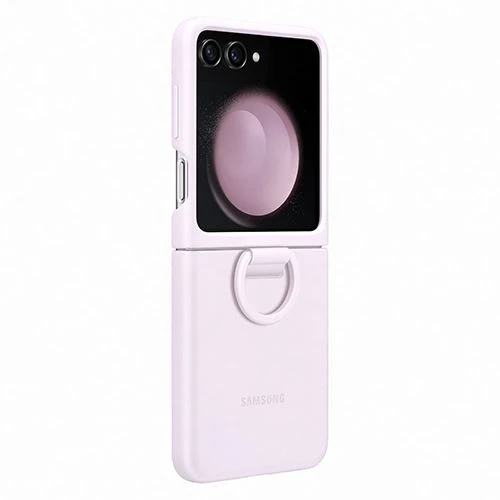 Capa Samsung Silicone + Anel para Samsung Z Flip 5 - Lavanda - Image 4