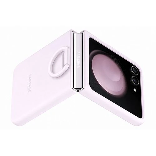 Capa Samsung Silicone + Anel para Samsung Z Flip 5 - Lavanda - Image 5