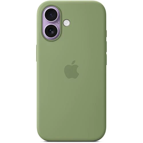 Capa Silicone Apple com MagSafe para iPhone 17 - Musgo Claro