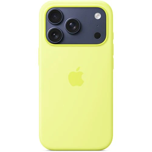 Capa Silicone Apple com MagSafe para iPhone 17 Pro - Amarelo Néon - Image 3