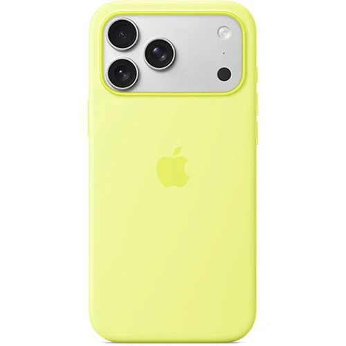 Capa Silicone Apple com MagSafe para iPhone 17 Pro Max - Amarelo Néon