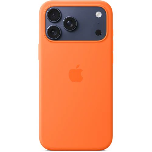 Capa Silicone Apple com MagSafe para iPhone 17 Pro Max - Laranja