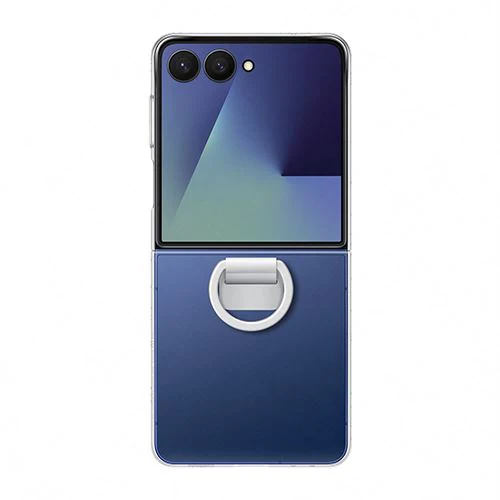 Capa Silicone com Anel Samsung para Z Flip7 - Transparente - Image 2
