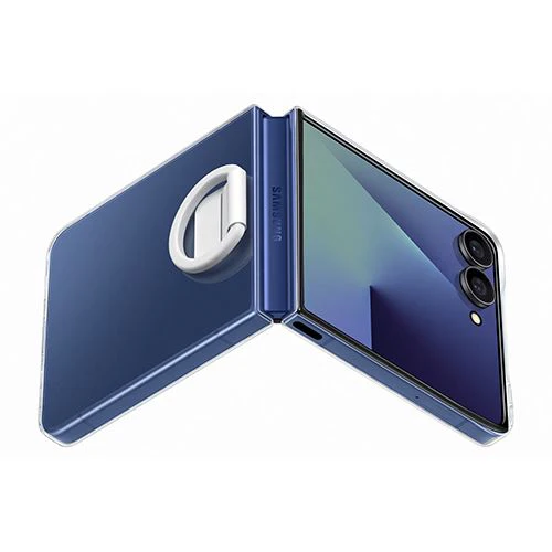Capa Silicone com Anel Samsung para Z Flip7 - Transparente - Image 3