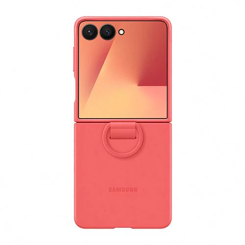 Capa Silicone com Anel Samsung para Z Flip7 - Vermelho - Image 2