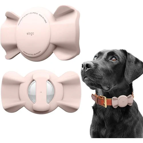 Capa Silicone Elago para AirTag - Pet Collar Ribbon - Sand Pink