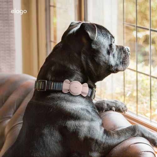 Capa Silicone Elago para AirTag - Pet Collar Ribbon - Sand Pink - Image 7