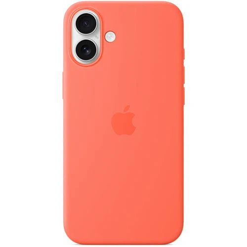 Capa Silicone MagSafe Apple para iPhone 16 Plus - Tangerina