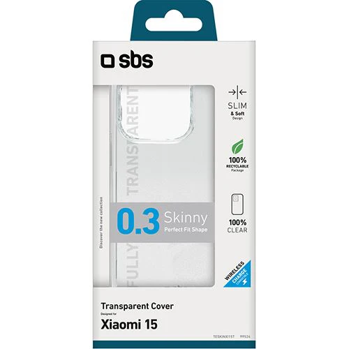 Capa Silicone SBS Skinny 0.3 para Xiaomi 15 - Transparente - Image 2