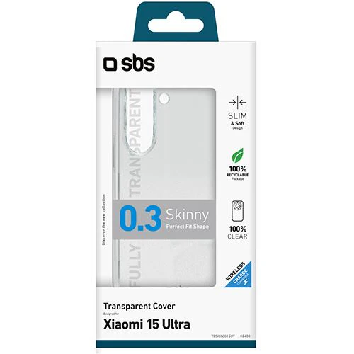 Capa Silicone SBS Skinny 0.3 para Xiaomi 15 Ultra - Transparente - Image 2
