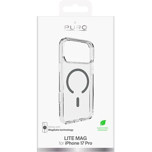 Capa TPU com MagSafe Puro Lite Mag para iPhone 17 Pro - Transparente / Cinza - Image 2