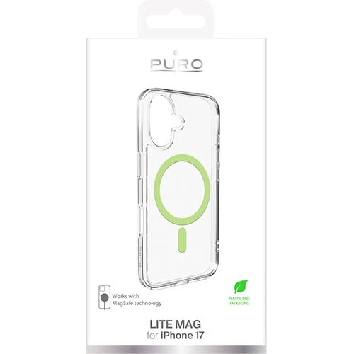 Capa TPU com MagSafe Puro Lite Mag para iPhone 17 - Transparente / Verde - Image 2
