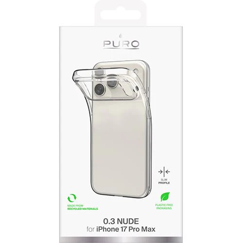 Capa TPU Puro Nude 0.3 para iPhone 17 Pro Max - Transparente - Image 2