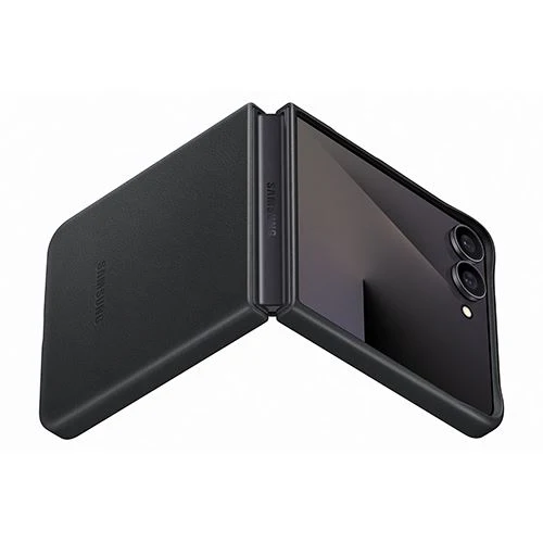 Capa Vegana Samsung para Z Flip7 - Preto - Image 3