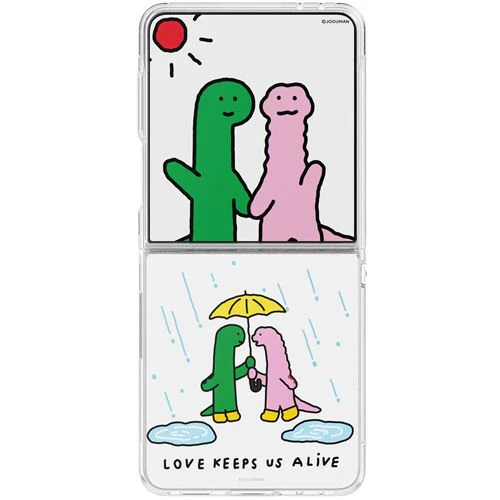 Capa Wallpaper Inteligente para Samsung Z Flip7 - Cartão Joguman Rain