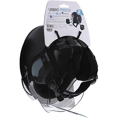Capacete com Viseira e Protetores auriculares removíveis - Tamanho M - Preto - Image 3