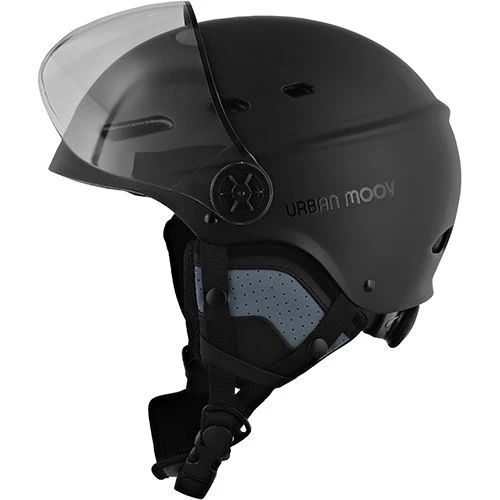 Capacete com Viseira e Protetores auriculares removíveis - Tamanho M - Preto - Image 4
