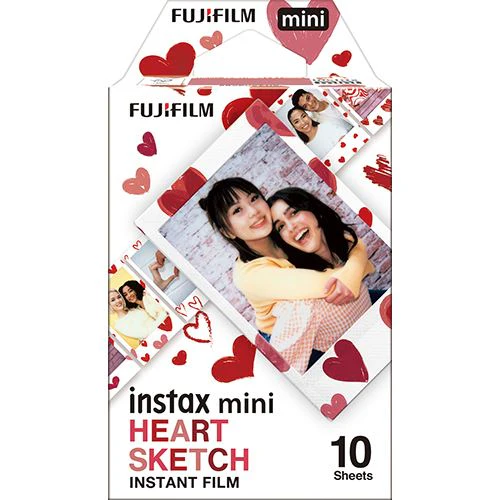 Carga FujiFilm Heart Sketch para Instax Mini - 10 Fotos