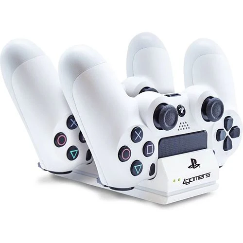 Carregador Duplo 4Gamers para Comandos PS4 - Branco - Image 2