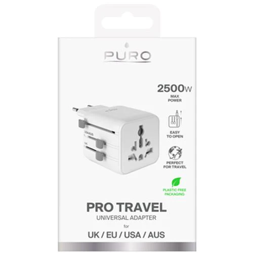 Carregador / Adaptador Universal Puro Pro Travel - Branco - Image 2