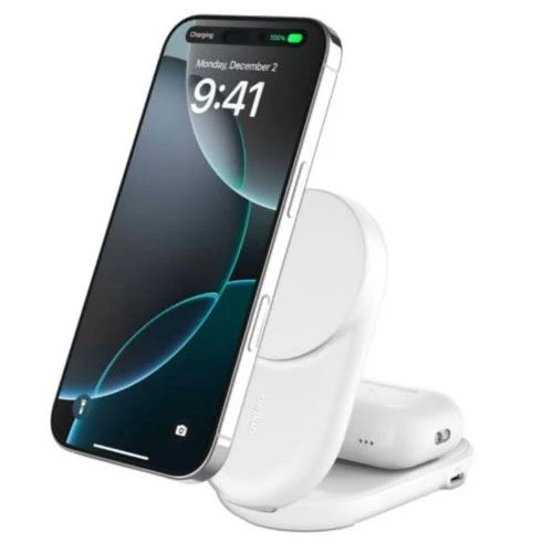 Carregador Belkin UltraCharge 2 em 1 25W Qi2 - Preto
