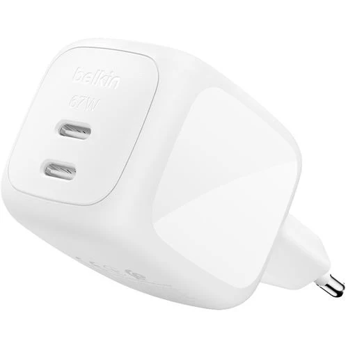 Carregador GaN 2x USB-C Belkin Boost Charge Pro 67W + Cabo USB-C - Branco - Image 2