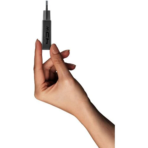 Carregador GaN+ USB+USB-C Cellularline Slim 45W - Preto - Image 3