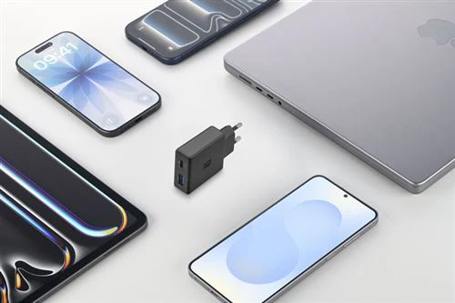 Carregador GaN+ USB+USB-C Cellularline Slim 45W - Preto - Image 4