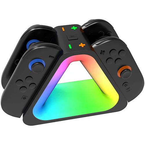Carregador Indeca para Joy-Con 2 (Nintendo Switch 2) - Preto / RGB - Image 2