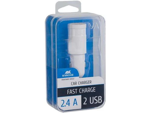 Carregador Isqueiro Rivacase 12W 2.4A Branco (VA4222W00) - Image 2