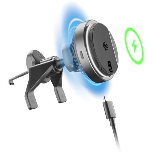 Carregador Magnético para Grelha de Ventilação Carro Qi2 Cellularline Drive Freeze Mag 25W - Preto